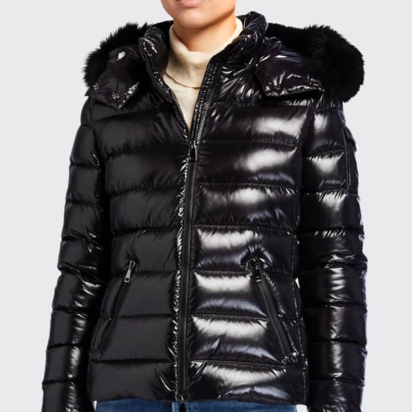 Moncler Bady Fur Trim Down Coat